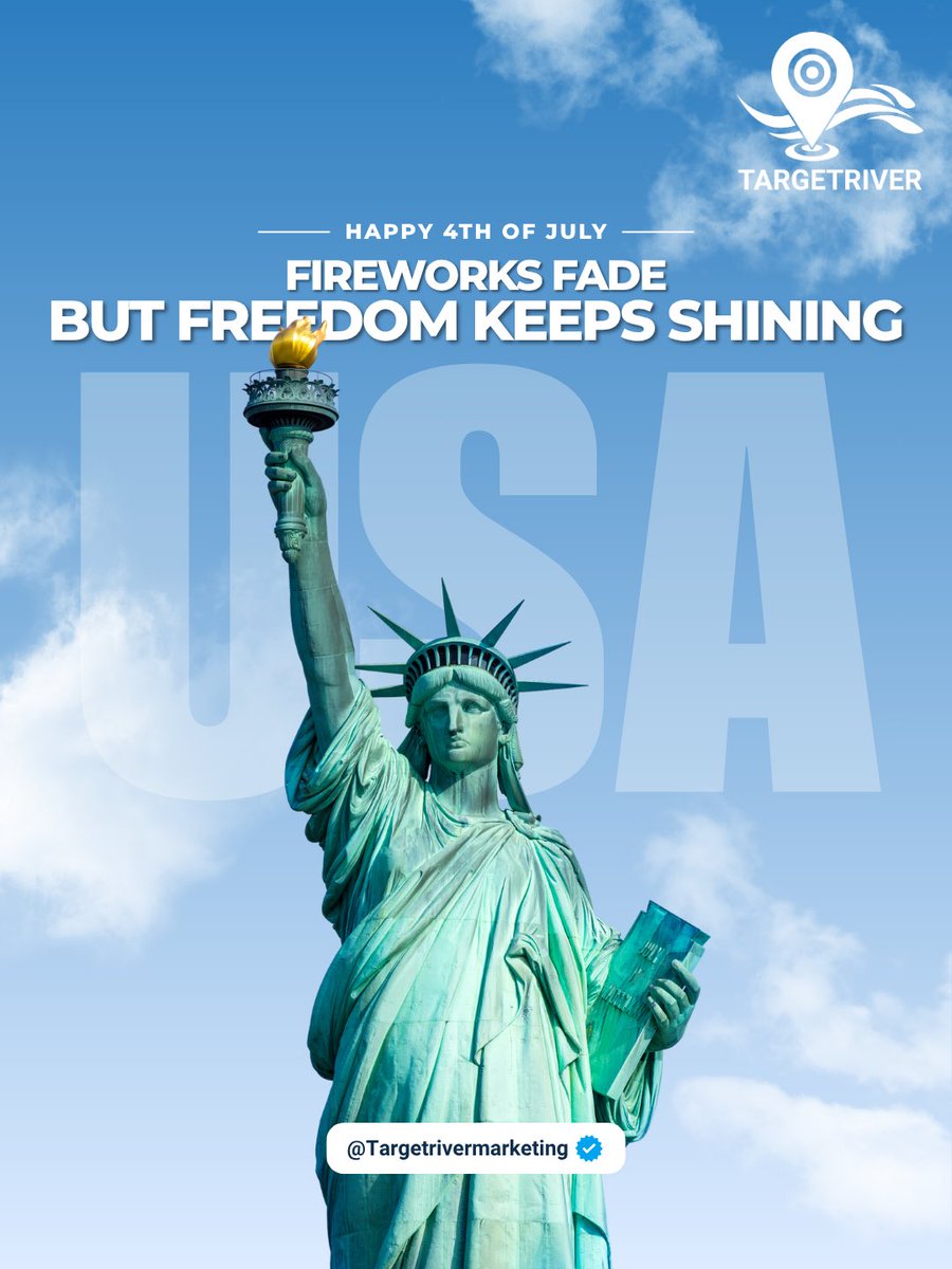 TargetRiver's tweet photo. From all of us, we wish you a safe, joyful, and memorable Independence Day filled with good food, great company, and a little extra spark.

IndependenceDay, FourthOfJuly, CelebrateFreedom, Sales, Marketing, DigitalMarketing, Brand, SocialMedia, MarketingAgency, TargetRiver https://t.co/gLmMnr52dZ