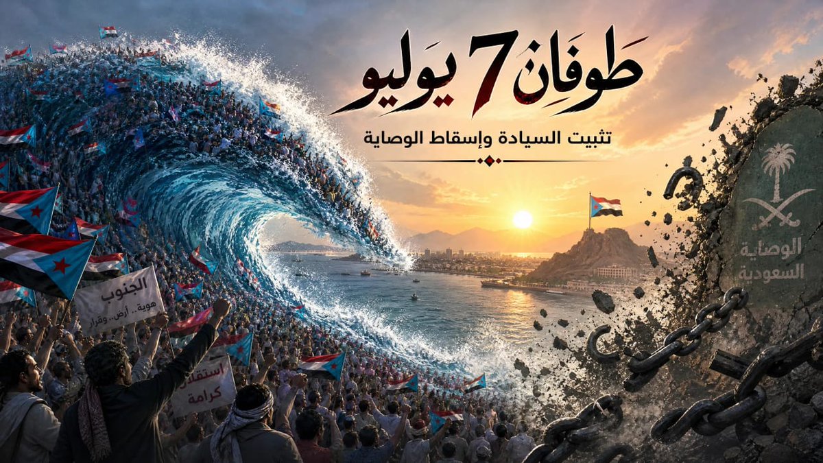 nasZ5mH's tweet photo. طوفان 7 يوليو: المحافظات الجنوبية تقترب من ساعة الصفر لإسقاط الوصاية السعودية وتثبيت السيادة

مع اقتراب ساعة الصفر لـ مليونية 7 يوليو المرتقبة  يطلق شعب الجنوب طوفان جماهيري ليسقط مشاريع الوصاية السعودية والالتفاف على قضية الجنوب معلناً أن شرعية المجلس الانتقالي الجنوبي العربي تُستمد من الميادين لا من مساومات الرياض 
تأتي هذه التعبئة لتكشف التخادم بين الوصاية السعودية والمخطط الإيراني عبر تفريخ مجالس تنسيقية موازية لتدوير تنظيم الإخوان المسلمين بالتزامن مع حظره أوروبياً ككيان إرهابي.
 ويتطابق هذا الغليان مع تقارير دولية تدين السعودية لإدارتها حرب الخدمات وقطع الكهرباء كأسلحة عقاب جماعي للإخضاع السياسي 
 مفرغة بروباغندا إعلامها وأكاذيب الإعمار والتنمية الزائفة من مضمونها بجانب تمويلها مخططات تفكيك القوات الجنوبية  شريك المجتمع الدولي في مكافحة الإرهاب  لفتح الطريق أمام الحوثيين والمتطرفين وهو ما تُرجم عبر جريمة الاعتداء بالرصاص الحي على المتظاهرين بأيدي قوات مدعومة سعودياً
رسالة الجنوب العربي لصناع القرار العالمي حاسمة: أمن الملاحة الدولية وإمدادات الطاقة في خليج عدن والممرات الاستراتيجية معادلة مشروطة باحترام التطلعات الجنوبية وتمكين قواته المسلحة

 القرار قرار الأرض وقواتنا خط أحمر والهدف هو انتزاع الاستقلال وبناء الدولة كاملة السيادة
#الجنوب_العربي
#الجنوب_يرفض_الوصايه_السعوديه
#جنوبيون_موعدنا_مليونيه_يوليو