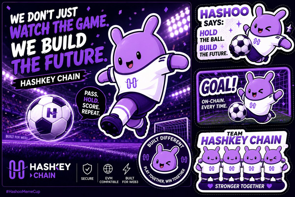 izaqxw's tweet photo. ⚽ Kick. Build. Repeat. Hashoo is taking football on-chain with HashKey Chain! @HSKChain 💜 #HashKeyWorldCup https://t.co/UBrKtnhyjz