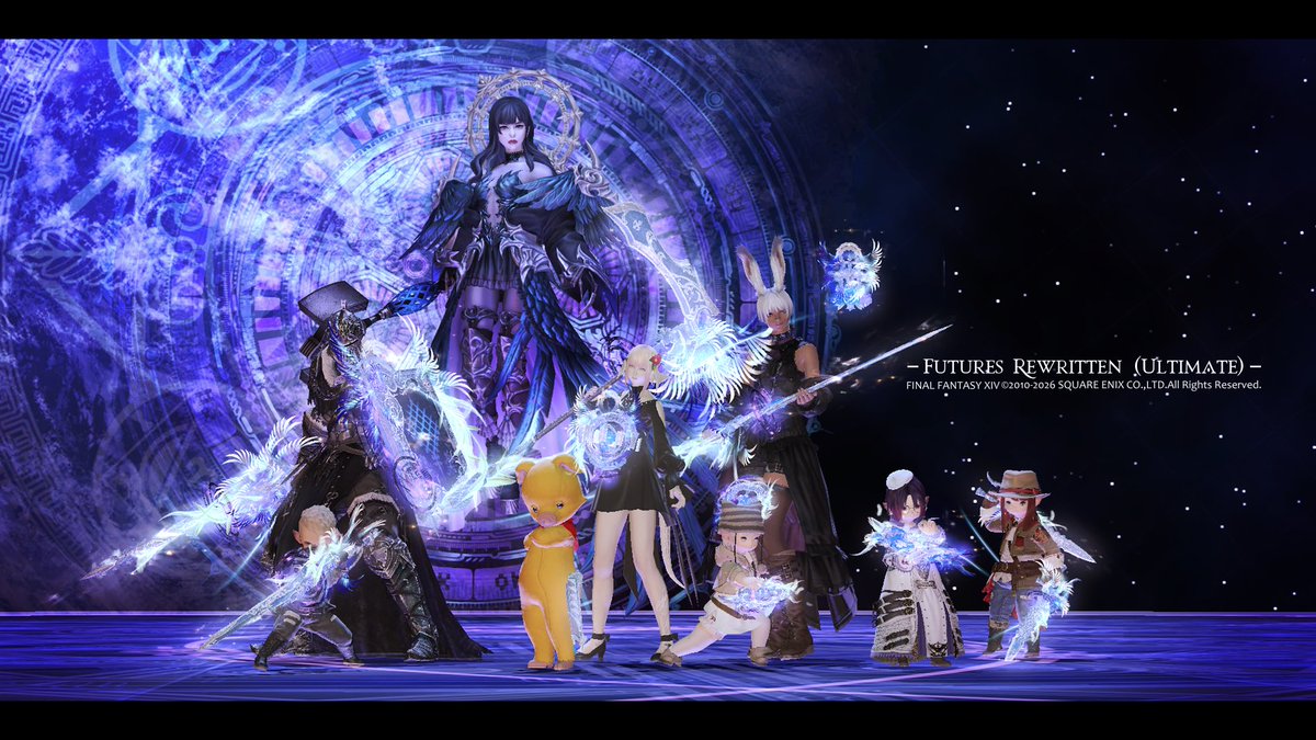 nora_eorzea's tweet photo. 綺麗な武器第5弾！！
絶もうひとつの未来制覇しましたやった〜！
全然簡単じゃない！！と喚きながらもわいわいと楽しく練習できてとても楽しかったです。武器がやっぱり最高だ〜！！皆さん本当にありがとうございました😭🙏 https://t.co/iqE6L92aNC
