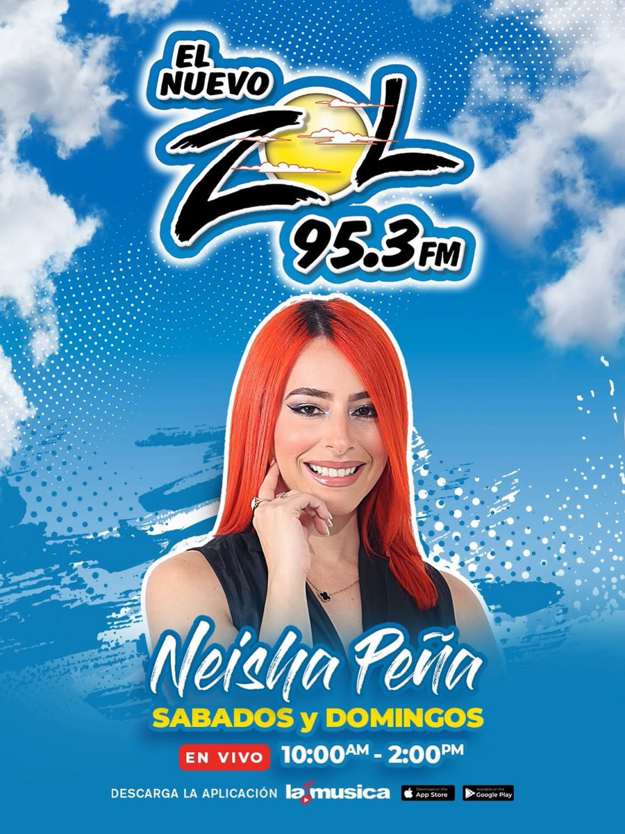 elzol953fm's tweet photo. Conรฉctate conmigo @neishapena hoy Domingo๐ฅen este fin de semana feriado๐๏ธhasta las 2pm
Cuales son tus planes hoy?โ๏ธ
Descarga nuestra app๐ฒ LAMUSICA y llรฉvame contigo a donde tu quieras๐๐ผ๐
#4thofJulyWeekend #NeishaPena #ElNuevoZol95 #ElZol953FM #OrlandoFlorida https://t.co/WVVhMdTnKk