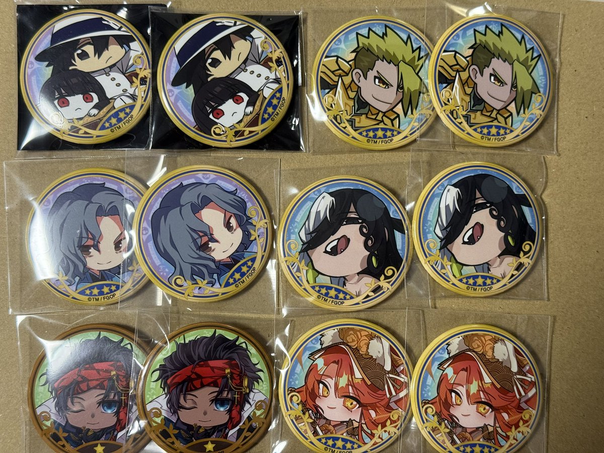 saas_08's tweet photo. 【交換】FGO 最終再臨展 ミニキャラ 缶バッジ  

譲:画像参照 坂本龍馬 蘆屋道満 アキレウス 曲亭馬琴 バーソロミュー 斎藤一
求:アストルフォ(剣) 2点

郵送希望
お気軽にお声掛けください。 https://t.co/S7afa9bxF7