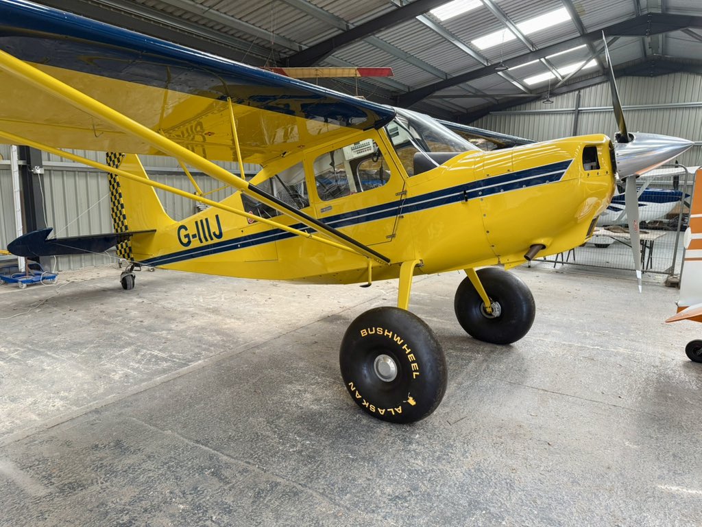 MrJamesMay's tweet photo. To celebrate independence, I’ve put new boots on the ACA Scout.

This is the best aeroplane (sp) the US has produced in 250 years of freedom. Better, even, than the P40.

Thank you for your attention etc. https://t.co/cZqgJ13O9b