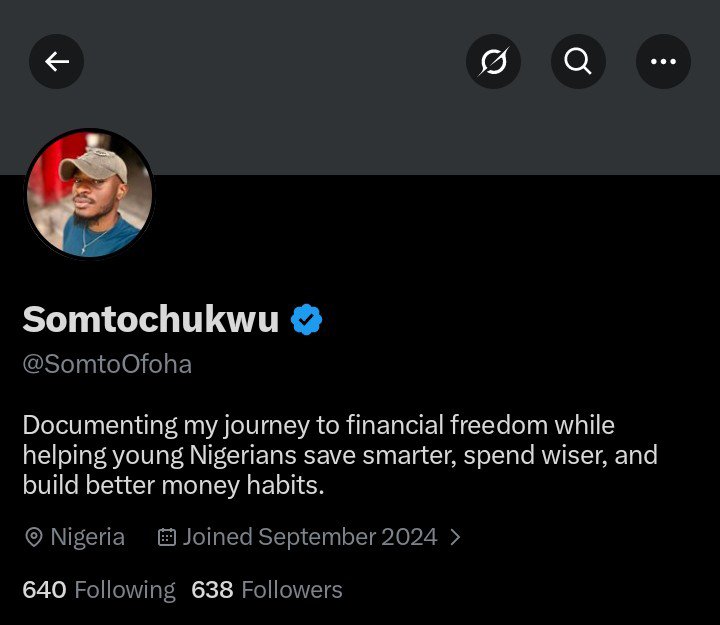 SomtoOfoha's tweet photo. Already on our way to 700 mutuals☺️😘🔥....

I have followed everyone back... Let's keep building together 🎯🤌🏽 https://t.co/zMRHx77GYH