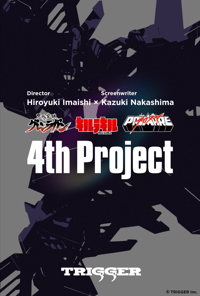 Genki_JPN's tweet photo. New Studio TRIGGER anime project from Gurren Lagann, Kill la Kill and Promare duo Hiroyuki Imaishi and Kazuki Nakashima announced at Anime Expo! https://t.co/9rJ7Lt7MBd