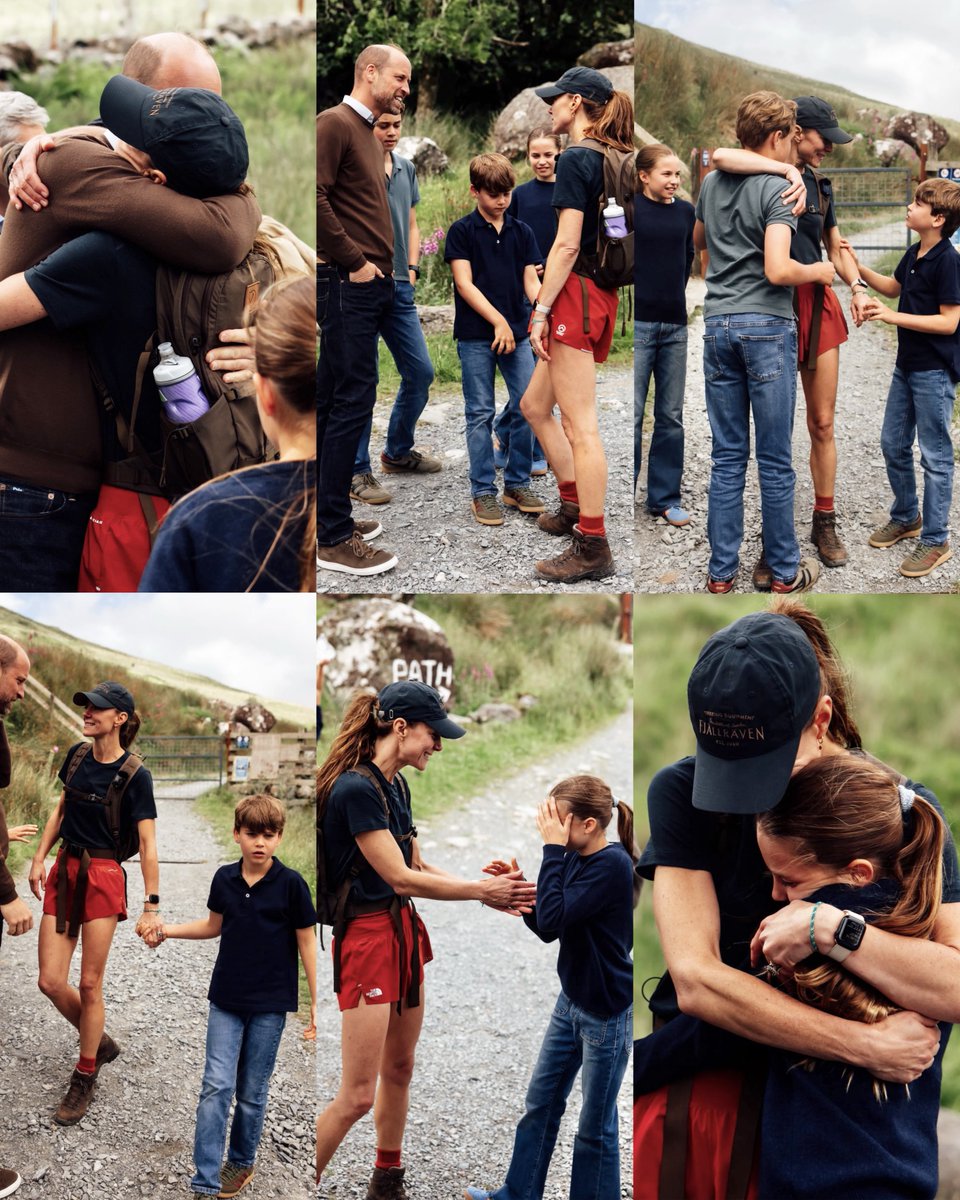 RoyallyBelle_'s tweet photo. Kensington Palace just shared some beautiful photos of Prince William and the children greeting Catherine after her Three Peaks Hike last weekend.

So incredibly sweet!🥺😭 https://t.co/svMmMisxbV