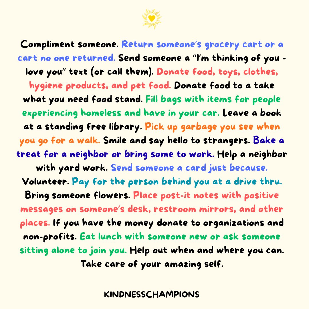 KindnessChamps's tweet photo. Do your little bit of good where you are; it's those little bits of good put together that overwhelm the world." Desmond Tutu
G'day giving people🥰
Today when leaving food at the free food pantry nearby a beautiful moment unfolded💞
#kindness #bekind #bethe1to #ubuntu❤️ https://t.co/ItNzNa4ire