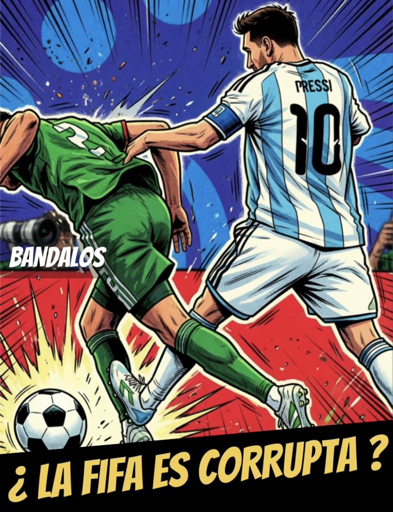 BandalosSC's tweet photo. La imagen ya es eterna, inmortalizada en las pantallas del mundo y grabada a fuego en el manual de la hipocresía futbolística: los taches de los guayos de Lionel Messi impactando de lleno, una entrada criminal de tarjeta roja directa en cualquier rincón del planeta, resuelta con el silencio cómplice del árbitro y las pantallas congeladas del VAR. 

Esa patada es el símbolo definitivo de la corrupción moral de este Mundial 2026. El instante exacto en que la tecnología de la FIFA le escupió en la cara a la decencia deportiva.

El reglamento en este torneo no es una ley universal, es un chicle que se estira o se encoge según los millones que cotice el infractor. 

Mientras a la Selección de Irán la ejecutaron en público anulándole un gol legítimo para mandarla a casa sin contemplaciones, al intocable diez de la Albiceleste se le concede licencia para golpear sin consecuencias. 

Suspender a Messi no es un acto de justicia para los ejecutivos de Zúrich; es un atentado contra los niveles de audiencia y los contratos comerciales.  

Mientras a los países chicos se les aplica el reglamento con el rigor de un verdugo, a los gigantes comerciales se les cuida la salud y la permanencia. La tarjeta roja existía, pero mostrarla implicaba apagar la máquina de facturar.

La FIFA de Gianni Infantino nos vendió la tecnología del VAR como el faro de la transparencia, pero la han convertido en una herramienta de ingeniería social para moldear las llaves del torneo a su antojo. Necesitan a Messi en la final, necesitan a Cristiano Ronaldo en el prime-time, y si para lograrlo hay que perdonar planchazos o anularle goles lícitos a Croacia, se hace sin un gramo de vergüenza. 

#Bandalos
