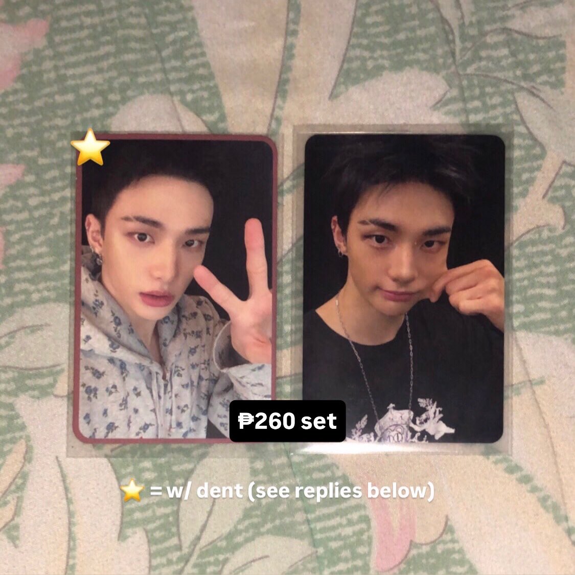 forjamkeon's tweet photo. wts lfb ph 

stray kids hyunjin photocards &amp; han jisung photocard holder

- ₱500 set if getting ALL 
- dop: payo / 2 days (need dp if 2 days dop)
- mop: gcash/maya/gotyme
- mod: lbc/j&amp;t/sdd

t. skz dominate experience karma apple music hanrock pc holder run it this &amp; that https://t.co/UsGmgO5TNT