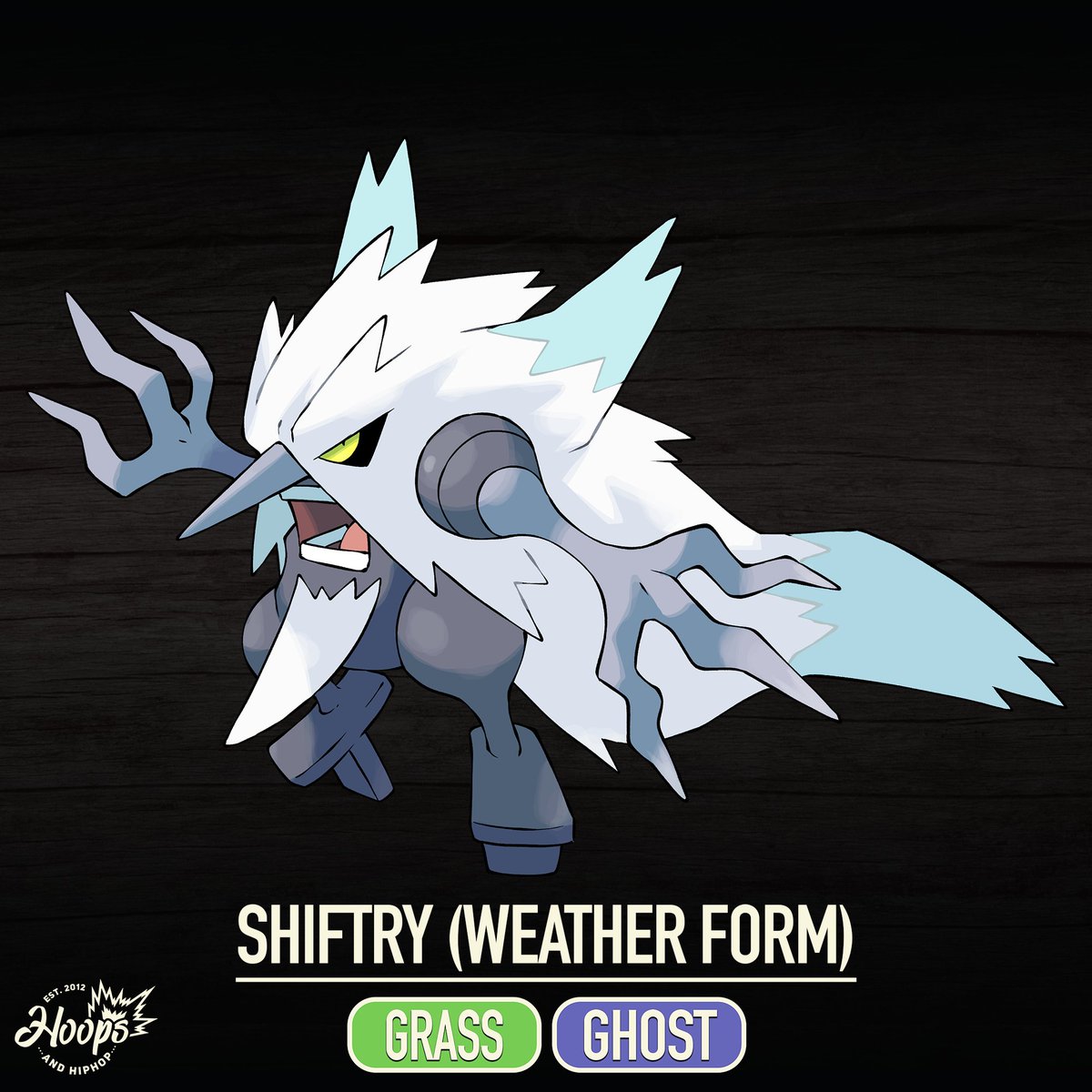 HoopsVGM's tweet photo. WEATHER FORM SHIFTRY ❄️

This is a form Shiftry could turn into in the hail or snow! Do you think we could see Weather Forms in Winds and Waves? 🤔

Artwork by @RGreywind ! https://t.co/VJlOGQXZGv