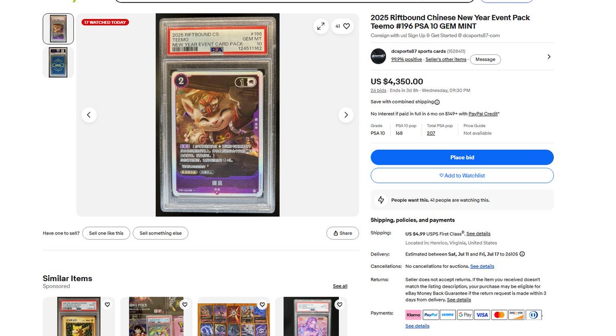 RiftboundGG's tweet photo. Another new record being set on Project K New Year Teemo with 3 days still left. This market is different, and the hype is just starting..
#tcg #riftbound #investing #leagueoflegends #teemo #projectk https://t.co/1F0SfKRcac