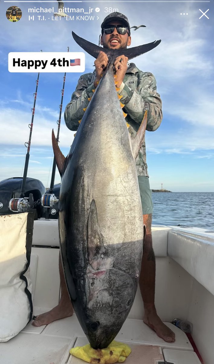 PickensBurgh's tweet photo. Micheal Pittman Jr on his IG story 😳

MASSIVE Tuna 🔥 https://t.co/IrswshlNOz