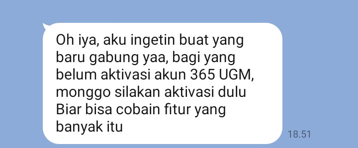 mwhwew's tweet photo. BIG THANKS FOR MY TEMAN SEPRODI, semoga nantik aku ga ketemu temen sekelompok yang bilang "Aku ga aktivasi akun mc 365, ribett" (hehe) https://t.co/zlFKs5Zdky
