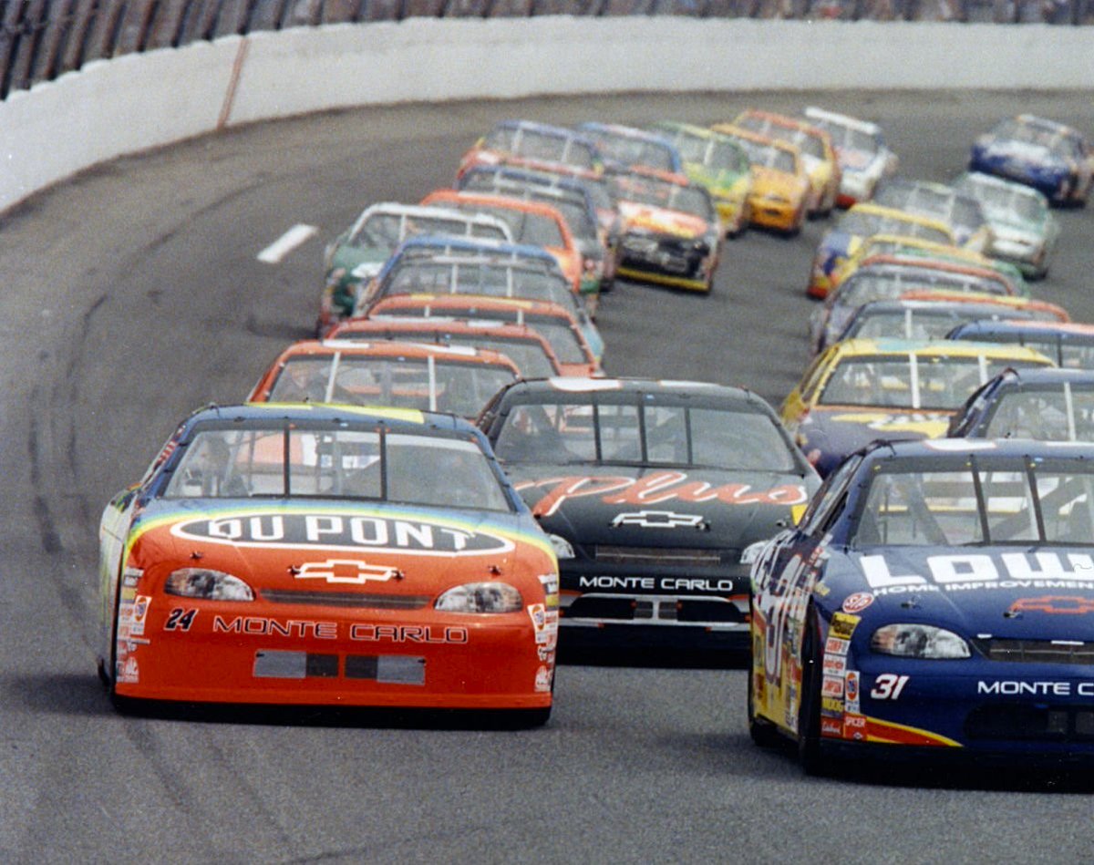 July 5, 1997: Jeff Gordon and Dale Earnhardt in a drafting pack