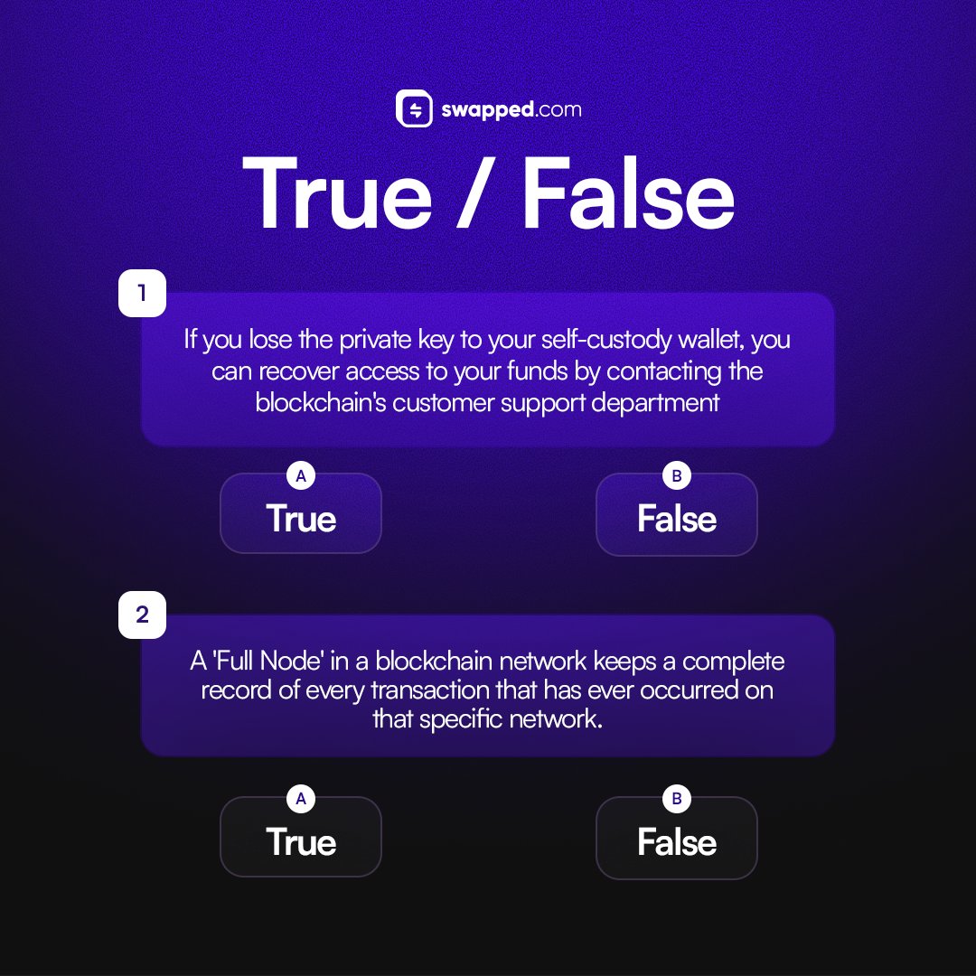 swappedcom's tweet photo. True or false?

$100 to one random winner with all correct picks

RT + reply to enter https://t.co/eYdciDaJ6r