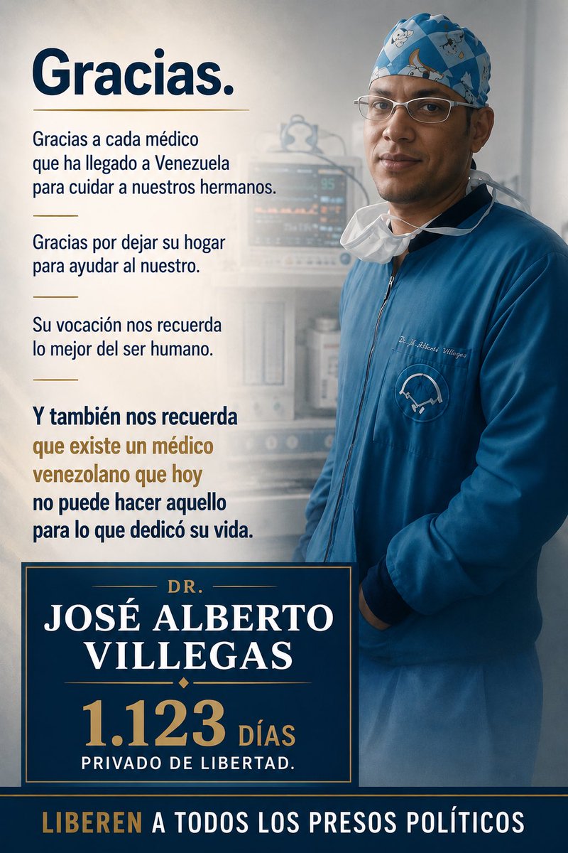 JoseAVJLibertad's tweet photo. Hoy llegan manos dispuestas a sanar.

Gracias.

Pero también recordamos

las manos que Venezuela ya tenía…

y que hoy no pueden ayudar.

#Liberenalospresospoliticos
#SOSdesaparecidos
#SOSPorVenezuela

@Migue1Caro
@Naky https://t.co/N6dhjYRya4