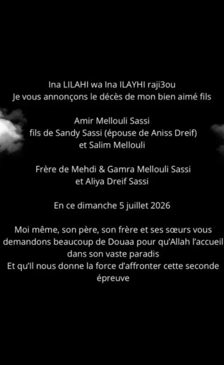 scaaarrrrrrrrr's tweet photo. salam tout le monde, le petit frère d’une amie à moi est décédé aujourd’hui si vous pouvez faire des duaa pour lui s’il vous plait. C’était un petit Allah y rahmo ☹️ https://t.co/cLTNhn3UBT