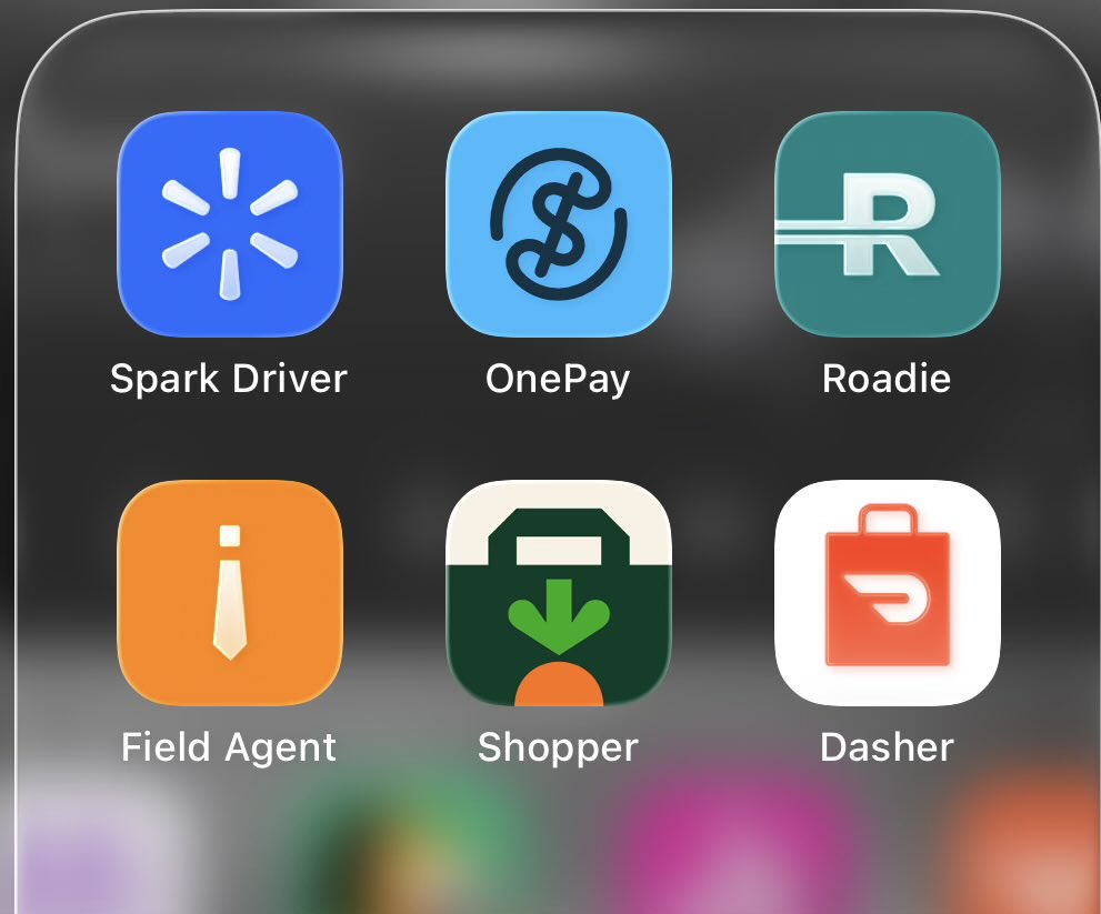 JohnsonNorte's tweet photo. Anyone who wants an actual side gig that’s flexible, not surveys and playing games, should have these six apps on their phone. You cannot make a living off these but you can make spending money! https://t.co/wKftfaobvB