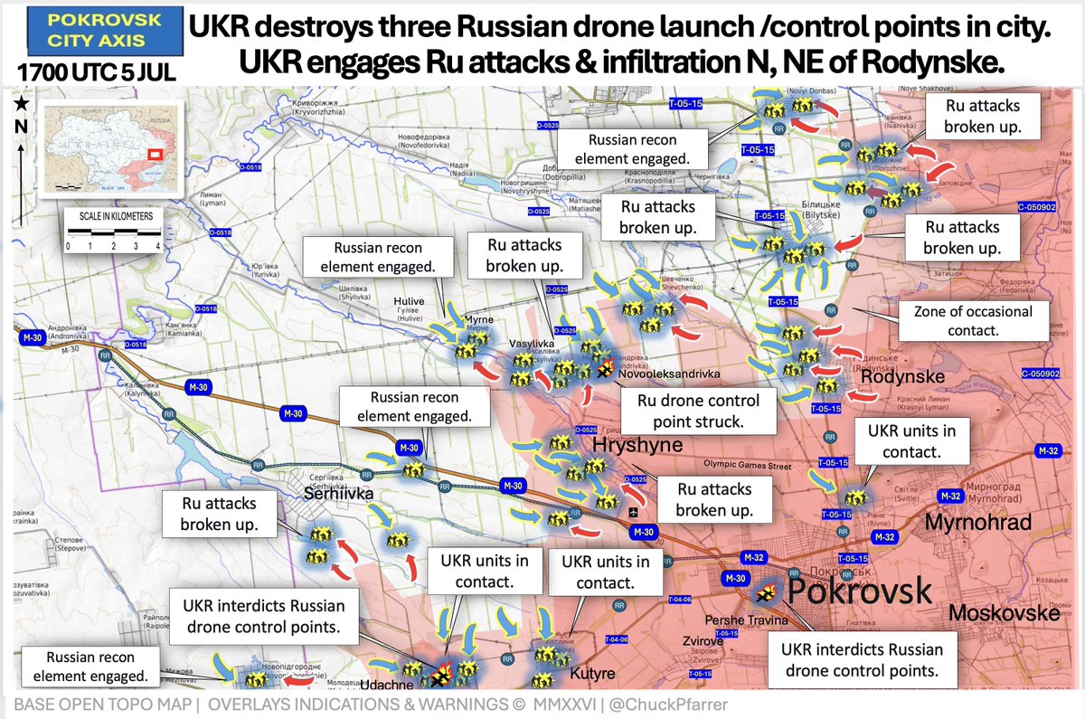 ChuckPfarrer's tweet photo. POKROVSK: UKR conducted a precision strike on a Russian “Rubicon” Center, detsroying a high-rise building/base in Pokrovsk city.  Up to two UAV crew operation points, one communications node, and ammunition caches disrupted. https://t.co/7SzzIoAtaD