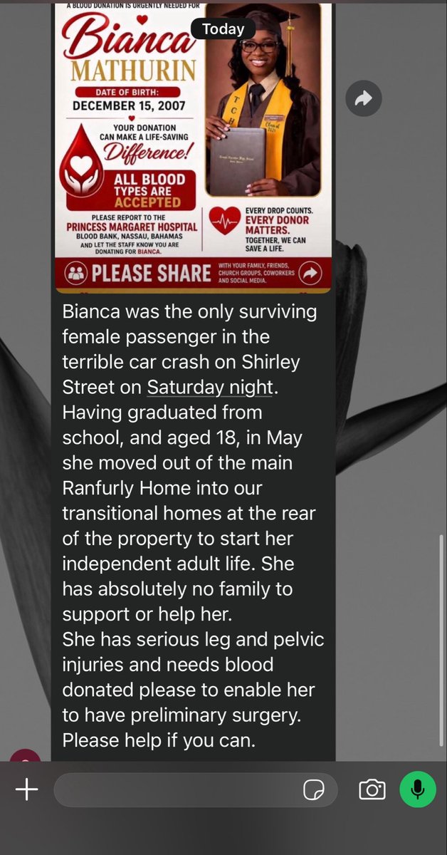 bahamianmade's tweet photo. Please donate if you can. Please. Please. I am literally begging yall to help me this girl. https://t.co/ABA0I44cBw