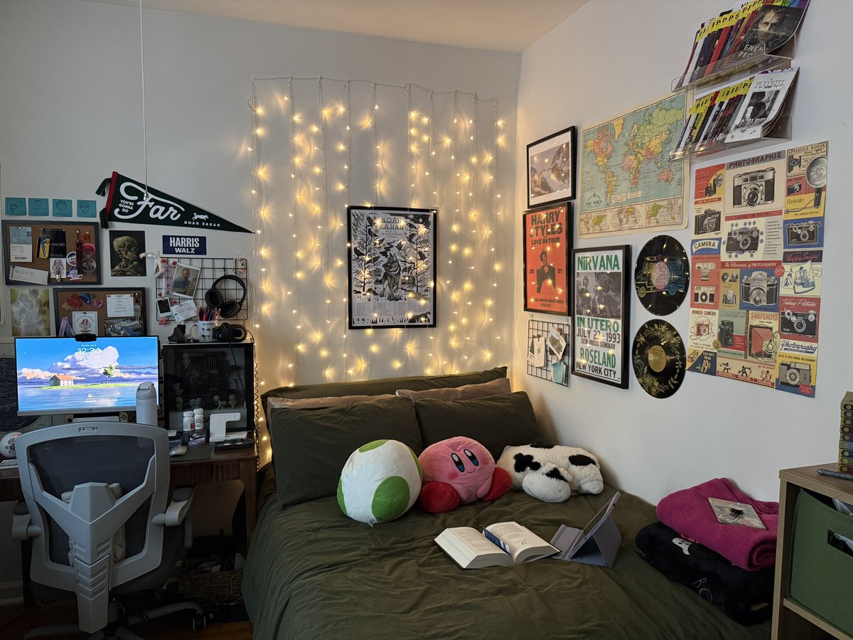 imsalsay's tweet photo. bedroom of a chronically ill 25 year old woman

(who watches a lot of movies and reads because all my money goes to nyc rent) https://t.co/MYqi9KChr0