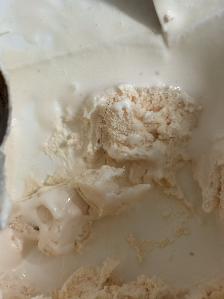 atuld801's tweet photo. Honestly, I am so grossed out right now. 🤢 Just opened a fresh family pack of @Amul_Coop Anjeer ice cream and found not one, but MULTIPLE hairs inside. Seriously disappointed in the quality control here. Avoid, everyone! @Tukaram_IndIAS #Amul #FoodSafety https://t.co/iNmfEbJ1Us