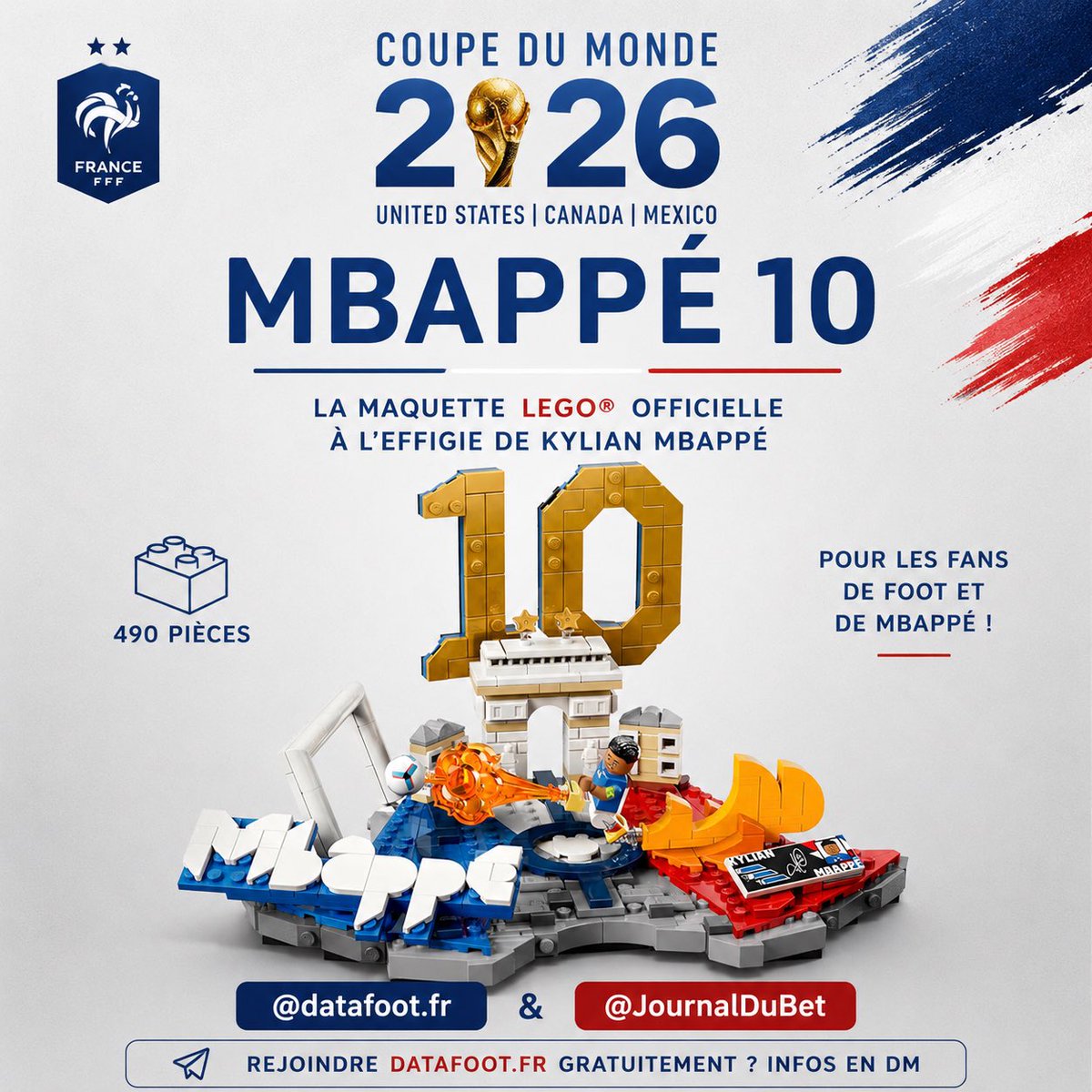 JournalDuBet's tweet photo. 💭 Pour fêter mes 30k abonnés et les 50 000 utilisateurs du site de @datafootfr on vous offre deux maquettes #Légo de #Mbappé 

✅ Pour valider ta participation : RT ce tweet, écrit « Je participe » / follow @datafootfr & @JournalDuBet 

📥 Pour tester DataFoot gratuitement n’hésitez pas à venir en privé. 

💭 Bonne chance à tous, profitez en c’est gratuit 🍀#TeamParieur