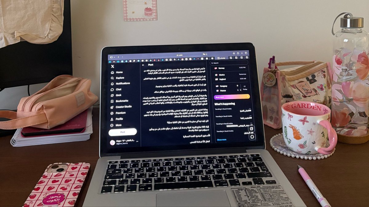 glow_learns's tweet photo. اليوم قضيت وقتي اقرأ مقالات اكس (اللي كنت حافظتهم) و مستمتعة جداً ✨

انصحكم تخصصون يوم بالاسبوع عشان تقرون و تتابعون كل شي حفظتوه بال bookmark سواء كان في منصة اكس أو اي منصة ثانية https://t.co/vsem1PDJIW