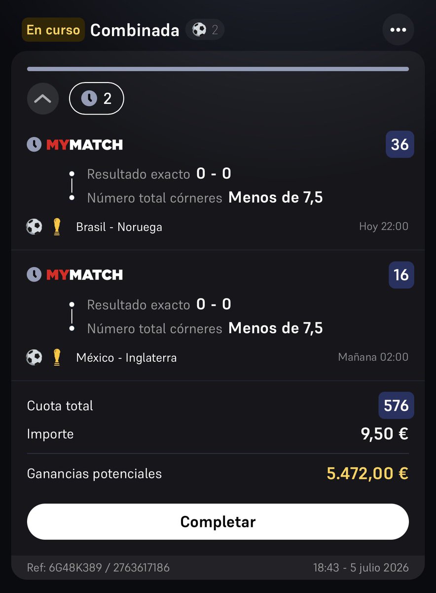 AdrianLipe's tweet photo. 💵 Si acierto esta combinada regalo 1.000€ a todo aquel que de LIKE + RT a este post. 👇🏽 https://t.co/PdGx7KX1na