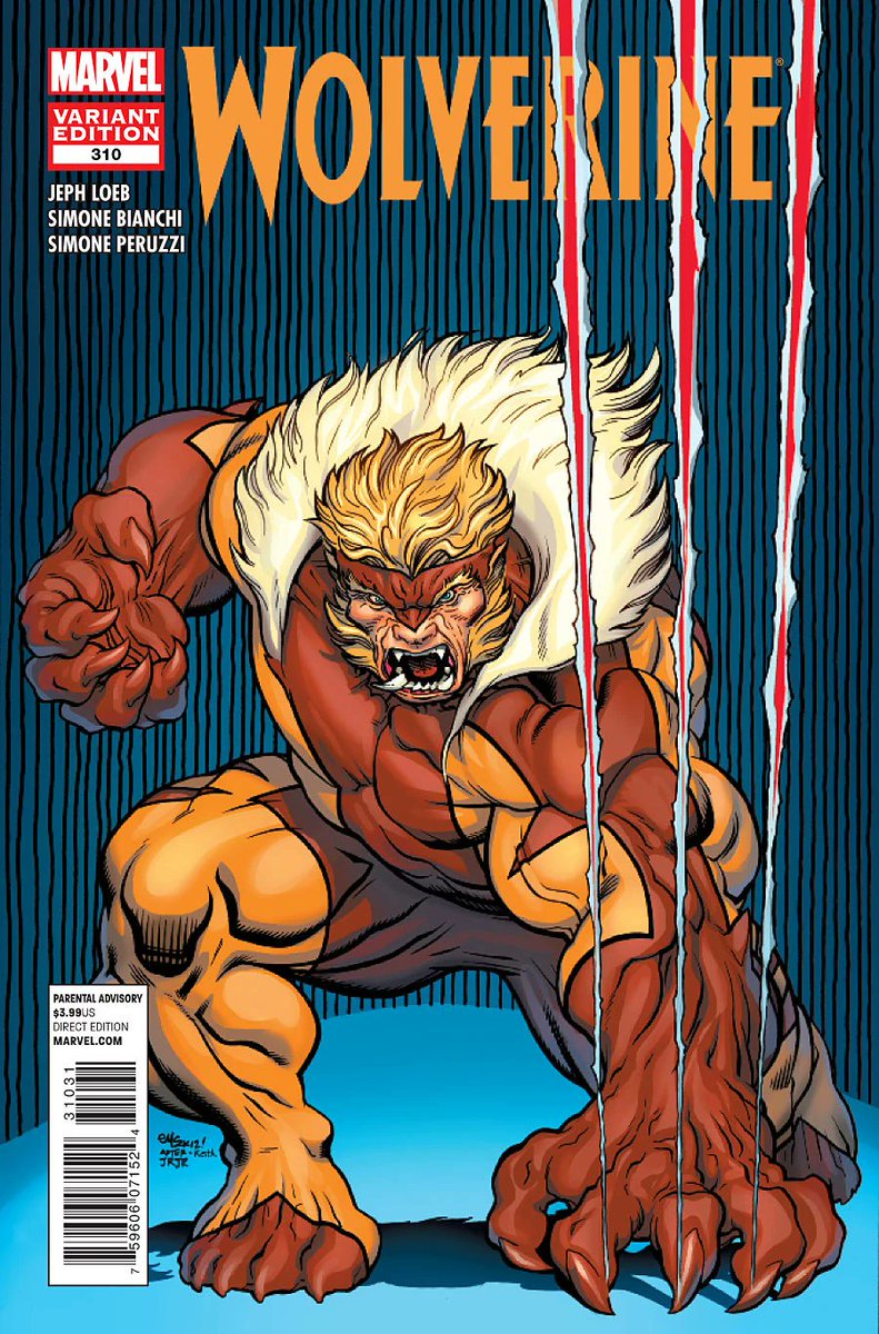 AustinGorton's tweet photo. 185 - Wolverine (vol. 3) #310 - 7/4/2012
Sabretooth channeling Wolverine from Uncanny X-Men #207.
Cover by Ed McGuiness. Interiors by Jeph Loeb & Simone Bianchi.
#XmenADay #XMen #XFactor40 #WolverineV3 #Sabretooth https://t.co/SLdJeoCOWy