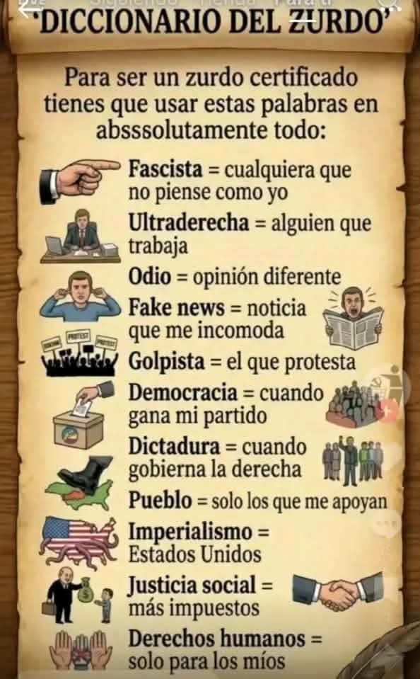 voxsincomplejo's tweet photo. Diccionario para zurdos https://t.co/uV22FxJp9J