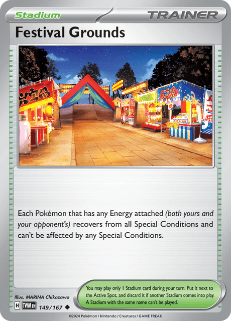 TrustYourPilot1's tweet photo. Pokemon TCG Live is a well made game.

(They included Festival Grounds in the Meganium kit specifically for this situation, so of course it doesn't work on PTCGL) https://t.co/BXYMaCukOg