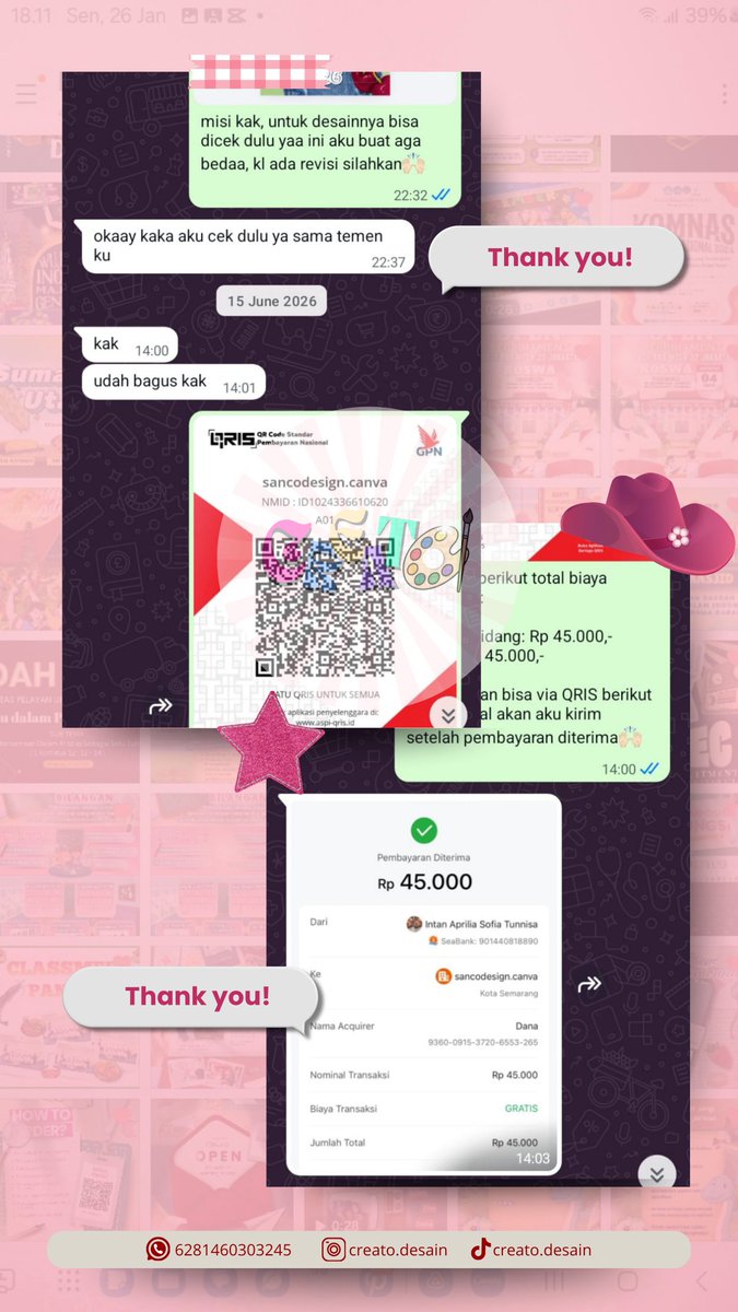creato86795's tweet photo. hi oll! open yaa untuk jasa desain / edit canva🫰🏻
melayani: banner | poster | feed | infografis | dll diskusikan saja😘🌟
#zonauangㅤ https://t.co/yMXmyetnbA