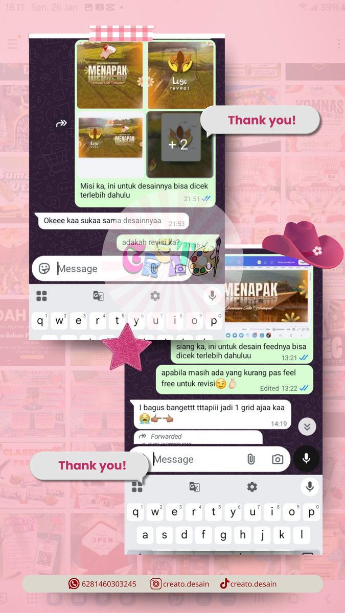 creato86795's tweet photo. hi oll! open yaa untuk jasa desain / edit canva🫰🏻
melayani: banner | poster | feed | infografis | dll diskusikan saja😘🌟
#zonauangㅤ https://t.co/yMXmyetnbA
