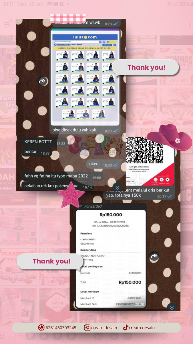 creato86795's tweet photo. hi oll! open yaa untuk jasa desain / edit canva🫰🏻
melayani: banner | poster | feed | infografis | dll diskusikan saja😘🌟
#zonauangㅤ https://t.co/yMXmyetnbA