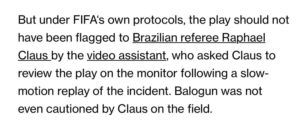 aaronmrak49's tweet photo. @ali_mohamed77 @chiddyafc I don’t disagree with what you’re saying but this is what the article stated. It’s definitely a weird ruling. https://t.co/cUj2o8rnpH
