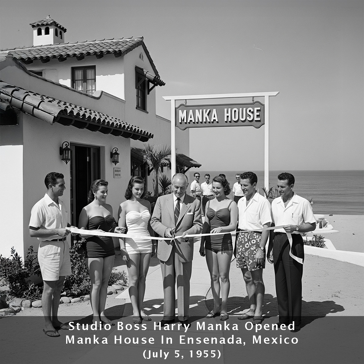 MankaBros's tweet photo. This Date In Manka Bros History- July 5, 1955:

Harry Manka opened ‘Manka House’ in Ensenada, Mexico, as a weekend getaway from Hollywood for celebrities and senior management.

https://t.co/DUh6qAXbjT

#oldhollywoodstars #ClassicHollywood #Ensenada #satire #parody #Burbank #tcm https://t.co/X917uOjCPh