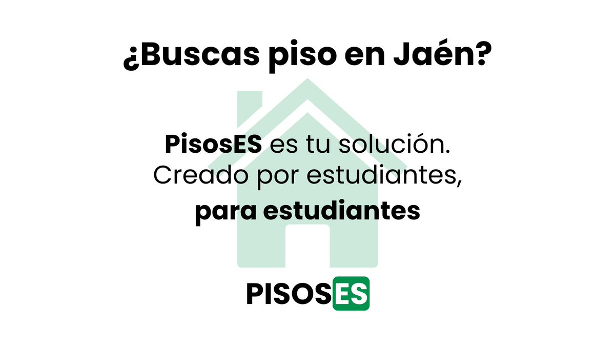 es_pisos's tweet photo. ¡Llega PisosES! 
Si el próximo curso vas a estudiar en #Jaen y buscas piso o bien tienes un piso / habitación para alquilar, PisosES es tu solución!

¡Únete desde el enlace de nuestro perfil!  

#pisosjaen #queydondeestudiar #uja #pisosuja #queydondeestudiar2026 #ujapisos https://t.co/sAnDjABCr8