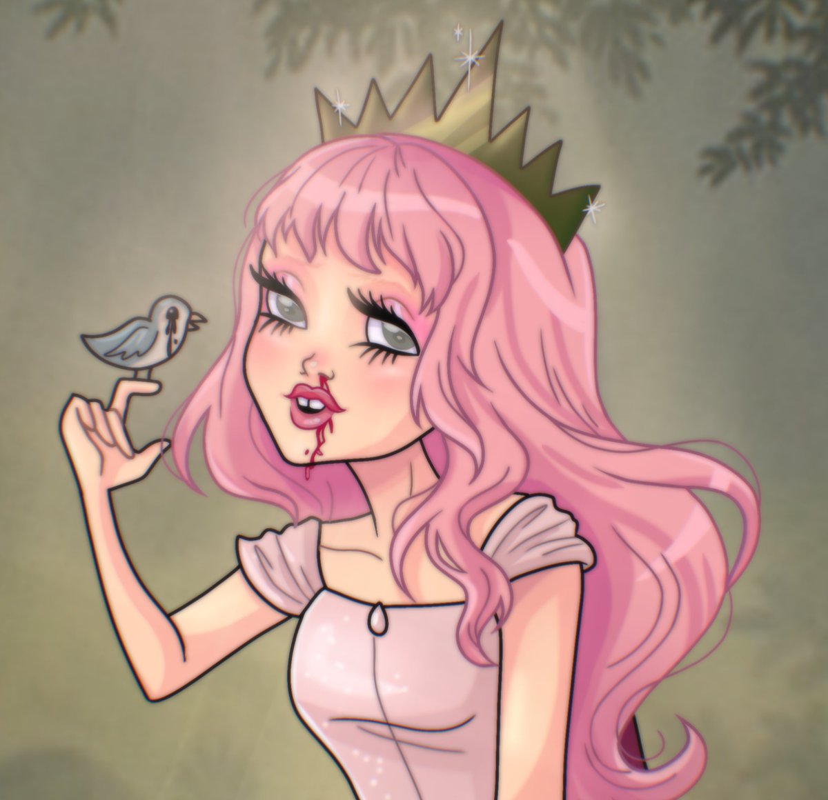 sugaarcoat1's tweet photo. Fanart of Circle I made!!! 🥀👑🩷 #melaniemartinez #HADES https://t.co/JjehCOpUtI
