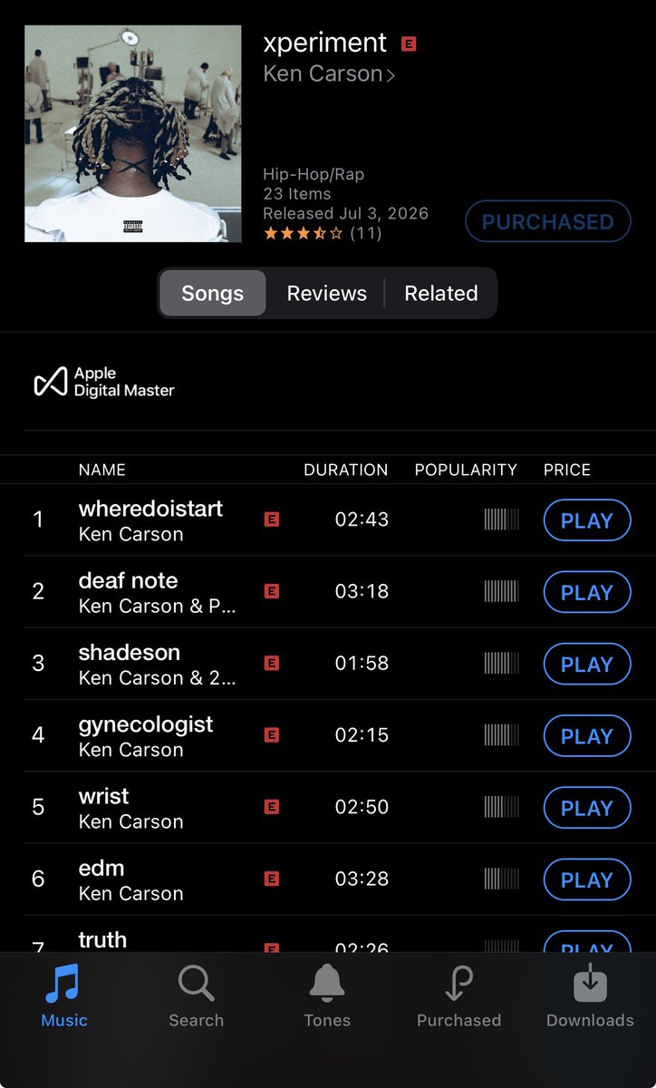 DeezyGuap's tweet photo. @Polar_BAM the last album i ever bought on apple was Carti self titled…this shi toooo good had to buy. He earned it. https://t.co/QEsQLJf2L8