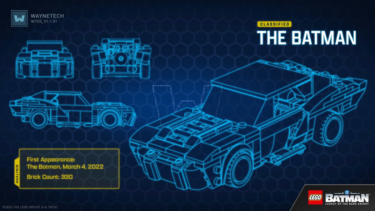 LEGODCGame's tweet photo. Batman’s bringing the muscle (car). #LEGOBatmanGame https://t.co/WOKcsVpseq