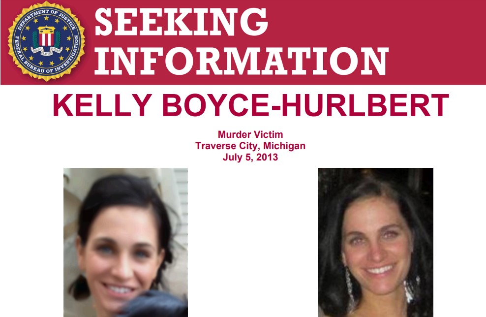 FBIMostWanted's tweet photo. The #FBI offers a reward of up to $25,000 for info leading to the arrest and conviction of those responsible for the death of Kelly Boyce-Hurlbert.  On July 5, 2013, she was riding her bicycle in Traverse City, Michigan, when she was struck and killed by a vehicle: https://t.co/AIJD6e1mxV
