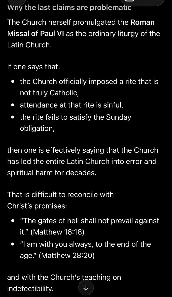RuleOfSaints's tweet photo. @BeholdThyMother @cathconclave And here is a breakdown of the heresy against indefectability which is posted on SSPX website as their official teaching. I’m not committing Calumny when I’m just posting what they teach on their official website. Any claim that attending NO mass is a sin is a heresy. https://t.co/QfK3T5cxOF