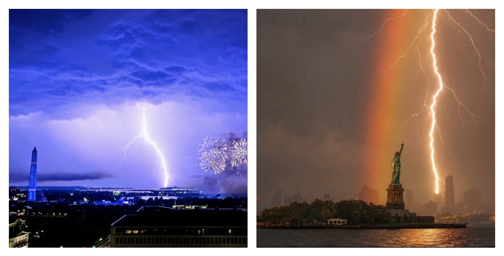 BeckerT3Group's tweet photo. This is what American exceptionalism looks like:
- Unbreakable. Unstoppable. Illuminating the world.

By comparison of "Catching Lightning In A Bottle," the creation of the world's first Constitutional Republic seems almost commonplace.
- A ragtag collection of colonial militias, farmers, merchants, and idealists took on and defeated the most powerful professional Army and Navy on Earth at the time: the British Empire, at the height of its global dominance.
- Against astronomical odds, they secured independence through a grueling revolutionary war. Even more remarkably, those same revolutionaries then designed and ratified a Constitution grounded on limited government, individual rights, separation of powers, and popular sovereignty—a form of governance that had never before been successfully implemented at a national scale in human history.  It depended upon an educated, informed, civic-minded population.
- The convergence of brilliant minds (Washington, Jefferson, Madison, Adams, Franklin, Hamilton, and others), favorable geography, timely foreign alliances, global economic pressures on Britain, and sheer tenacity of the Colonialists made it possible.
- Our Founders didn't just catch lightning in a bottle; they harnessed it, bottled it, and used the energy to power a new experiment in human freedom that still echoes across the world more than two centuries later.