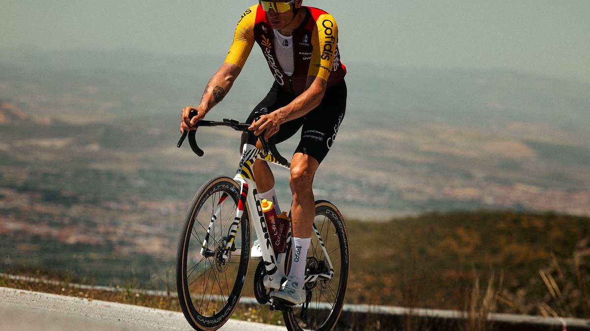 lookcycle's tweet photo. Ahead of the Tour de France, @TeamCOFIDIS put the new LOOK 795 Blade RS Iconic Prisme through its paces at training camp in the Sierra Nevada. Proud to see the entire team racing it on cycling's biggest stage.
#TDF2026 #LOOKCycle https://t.co/Kx4QpfNmAe