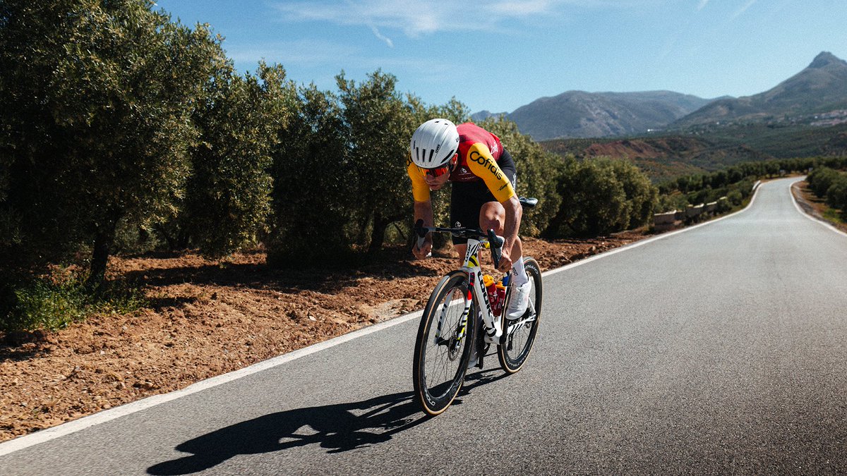 lookcycle's tweet photo. Ahead of the Tour de France, @TeamCOFIDIS put the new LOOK 795 Blade RS Iconic Prisme through its paces at training camp in the Sierra Nevada. Proud to see the entire team racing it on cycling's biggest stage.
#TDF2026 #LOOKCycle https://t.co/Kx4QpfNmAe