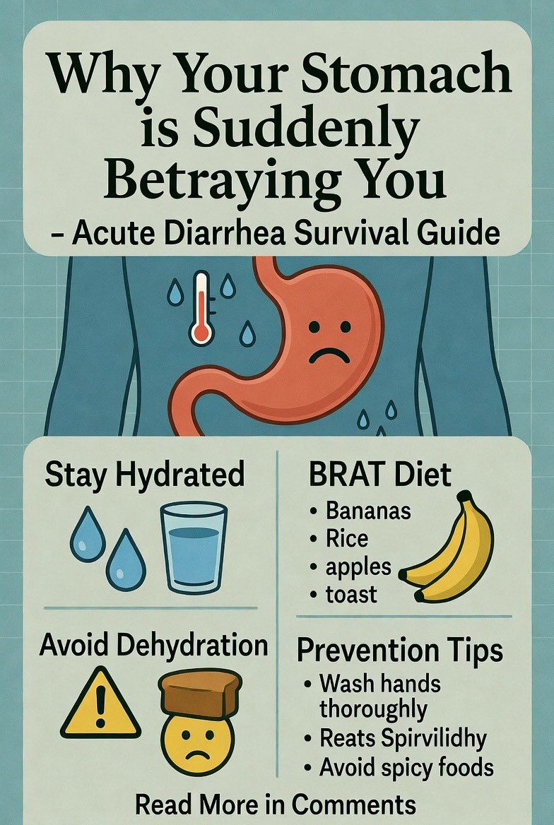 peace_health's tweet photo. Why Your Stomach is Suddenly Betraying You – Acute Diarrhea Survival Guide
Read More in Comments https://t.co/naEX8nVzqH