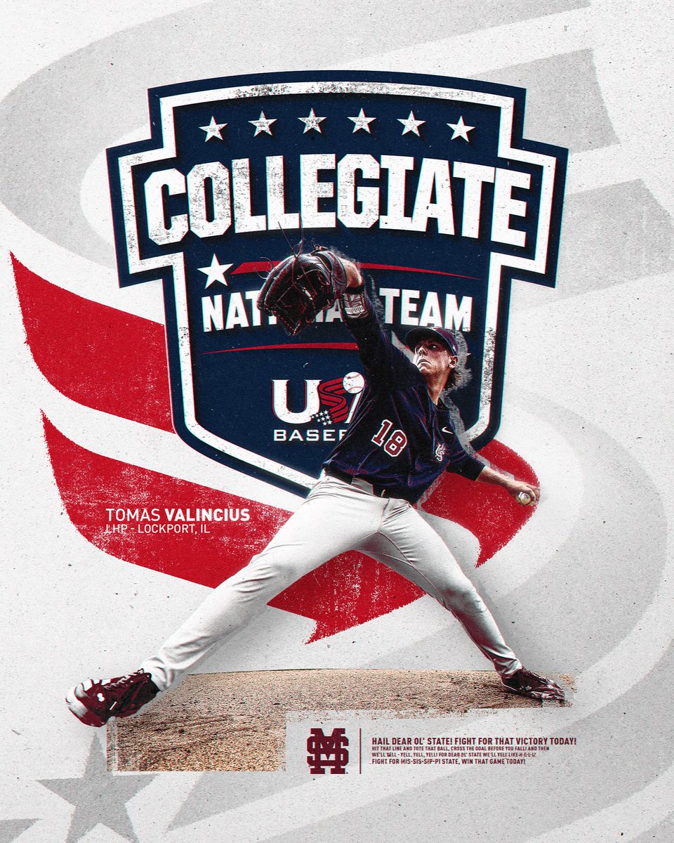 HailStateBB's tweet photo. Maroon and White. Red, White and Blue.

Ryan McPherson and Tomas Valincius have been selected to the USA Collegiate National Team 🇺🇸 https://t.co/LQwqusWTYj
