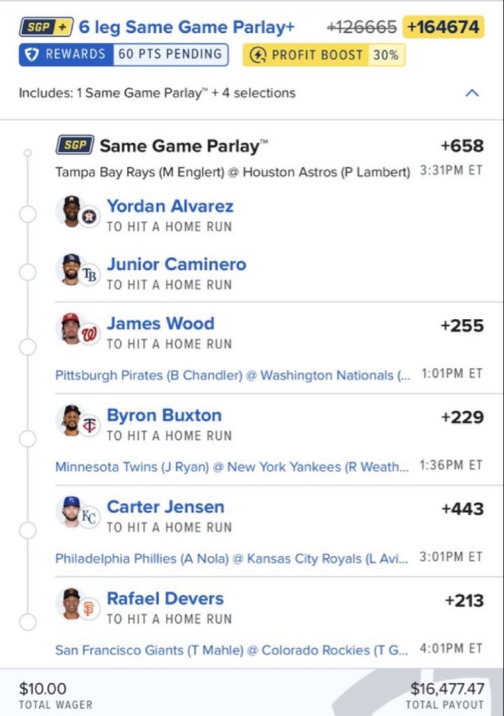 officialpicks00's tweet photo. DAILY DINGERS💣

💪👇

https://t.co/vuU8goAC8x

#WorldCup2026FIFA | #NBA 🏀 | #WNBA | #CBB 🏀 | #Prizepicks 🔐 | #PROPS | #POTD 📋 | #Picks | #MLB ⚾ | #Gambling𝕏 https://t.co/prsIPxueJN
