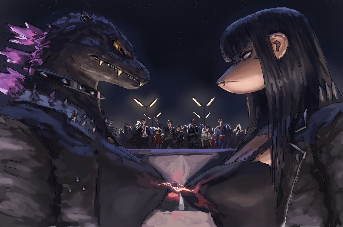 RedusTheRiotAct's tweet photo. Gothzilla vs Queen Kong. The Kaiju face off we really wanted. 

#GODZILLAゴジラ #godzilla2000 #kaiju #anthro #art #digitalart #procreateart https://t.co/kn0Zw2dD6X